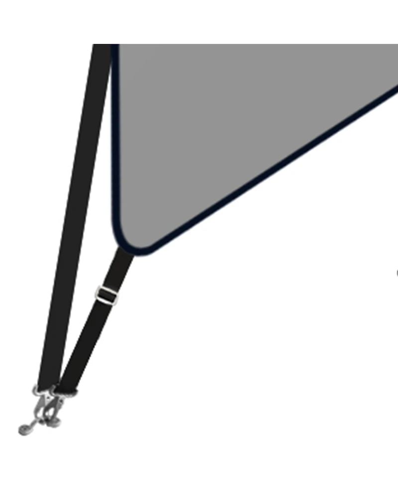 Homfan 8' L 73"-96" W Boat Bimini Top, 4 Bow Aluminum Alloy Frame with 600D Uv-Proof Fabric