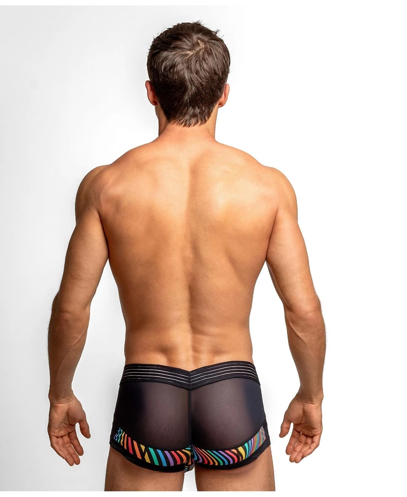 Rounderbum Men's Waveform Pride Anatomic Mini Trunk