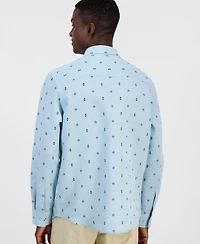 Alfani Men's Spaced Geometric Long-Sleeve Woven Shirt, Macy's Exclusive - Siimple Geo