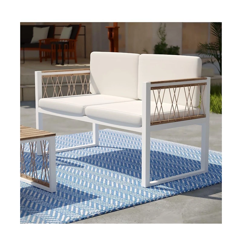 Augusta Home Wallmond Cushioned Outdoor Loveseat/Settee