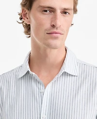 Alfani Men's Edge Tech Long-Sleeve Shirt, Macy's Exclusive - Stripe