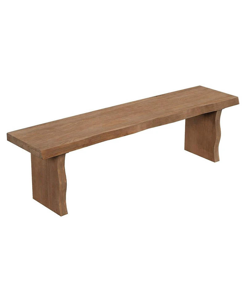 Streamdale Furniture 62.9'' Solid Wood Indoor Dining Bench, Seats 3