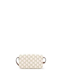 Pre-Owned Celine Triomphe East-West Shoulder Bag Triomphe Coated Canvas