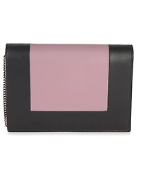 Pre-Owned Celine Grey Pink Smooth Calfskin Frame Evening Clutch On Chain