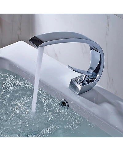 Phying Chrome Bathroom Faucet,Faucet for Bathroom Sink, Single Hole Bathroom Faucet Modern Single Handle Vanity Basin Faucet