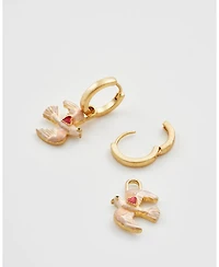 Fable England Love Dove Huggie Earrings
