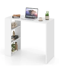 Slickblue 36 Inch Computer Desk with 3 Open Shelves Storage