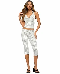 Edikted Women's Eloisa Polka Dot Buckle Halter Top