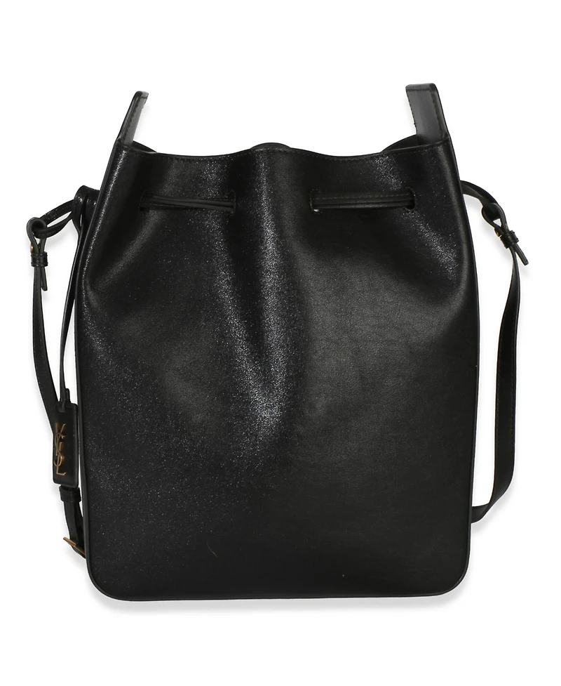 Pre-Owned Saint Laurent Black Calfskin Small Bucket Bag