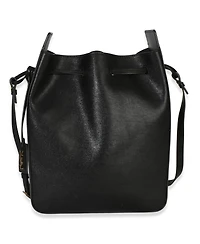 Pre-Owned Saint Laurent Black Calfskin Small Bucket Bag