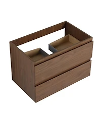 Sillysis Inch Wall Mounted Bathroom Vanity Cabinet with Soft Close Drawers