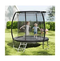 Ruie 8 ft Outdoor Heavy-Duty Recreational Trampoline with Safety Enclosure