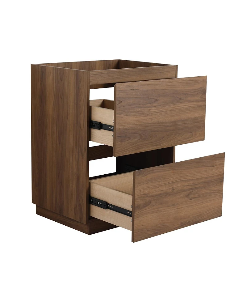 Sillysis Bathroom Vanity Cabinet Only, Freestanding Engineered Wood with 2 Drawers