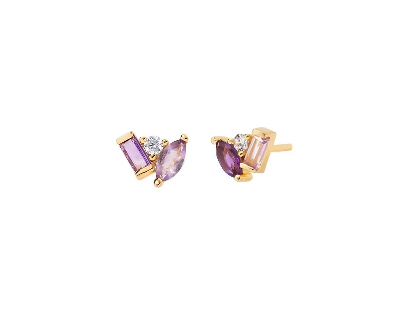 Little Sky Stone Seraphina Amethyst Stud Earrings