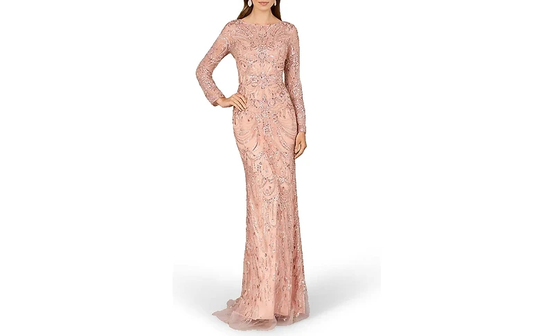 Lara Women's Long Sleeve Lace Gown