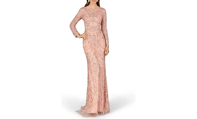 Lara Women's Long Sleeve Lace Gown