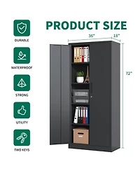 Viyet 72"H Professional Steel Storage Cabinet