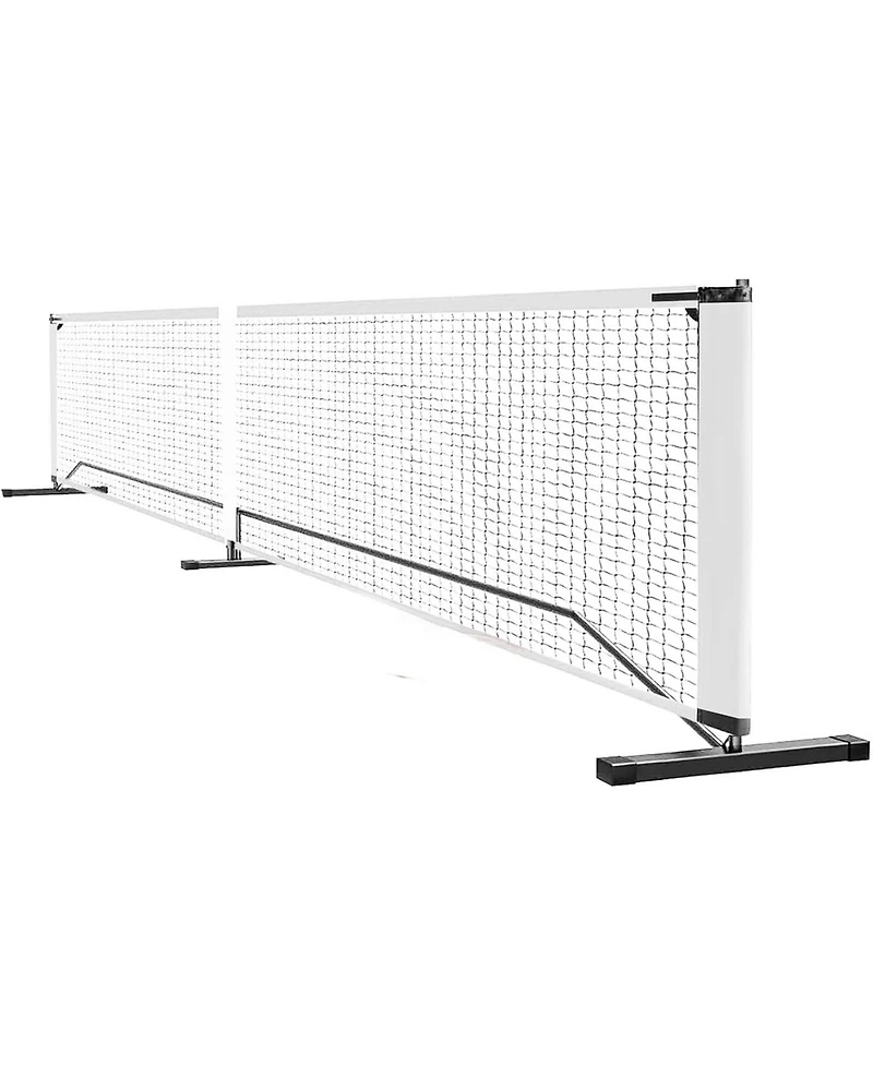 Xo 22FT Pickleball Net Set, Portable Metal Frame with 4 Paddles and 4 Balls, Easy Setup, Weather-Resistant for Driveway Backyard Park Beach