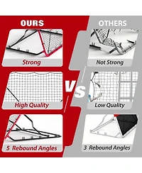 Xo 4x4.5 Ft Baseball Rebounder Net, Steel Frame Pitchback Net for Baseball Softball Training, Portable Practice Net