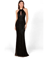 Lara Women's Halter Neck Dress with Keyhole