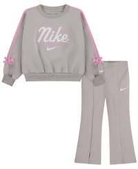 Nike Toddler Girls' 2T-4T Juxta-Girl Bow Stripe Top and Leggings, 2-Piece Set