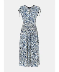 Whistles Women's Flaming Leopard Print Midi Dress