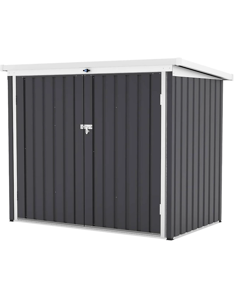 gaomon Outdoor Trash Can Storage Box with Lock Latch for Backyard, Patio and Garden Tool Organization
