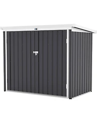 gaomon Outdoor Trash Can Storage Box with Lock Latch for Backyard, Patio and Garden Tool Organization