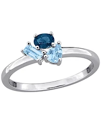 Macy's Rhodolite (5/8 ct. t.w.) Ring Sterling Silver (Also Available Blue Topaz)
