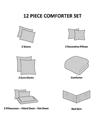 Madison Park Emilia Jacquard 12-Pc. Comforter Set, California King
