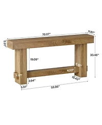 Slickblue Farmhouse Wooden Console Table, Sofa Table for Entryway and Hallway