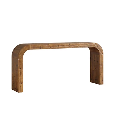 Slickblue Curved Corner Solid Wood Console Table for Home or Office Spaces