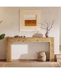 Slickblue Entryway Console Table, Solid Wood Farmhouse Sofa Table for Foyer
