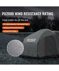 Cozito Suv Camping Tent, 8 x 8 feet Rear Hatch Tent with Rainfly, Carry Bag and PU2000 Fabric