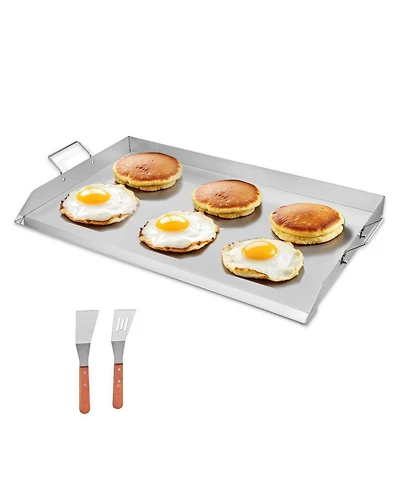 Cozito Stainless Steel Griddle, Flat Top Gas Grill Plate with Handles