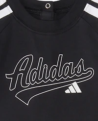 adidas Baby Boys' Classic Raglan Long-Sleeve Coverall