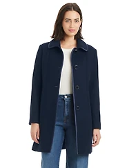 Kate Spade New York Women's Single Breasted Satin-Trimmed Coat