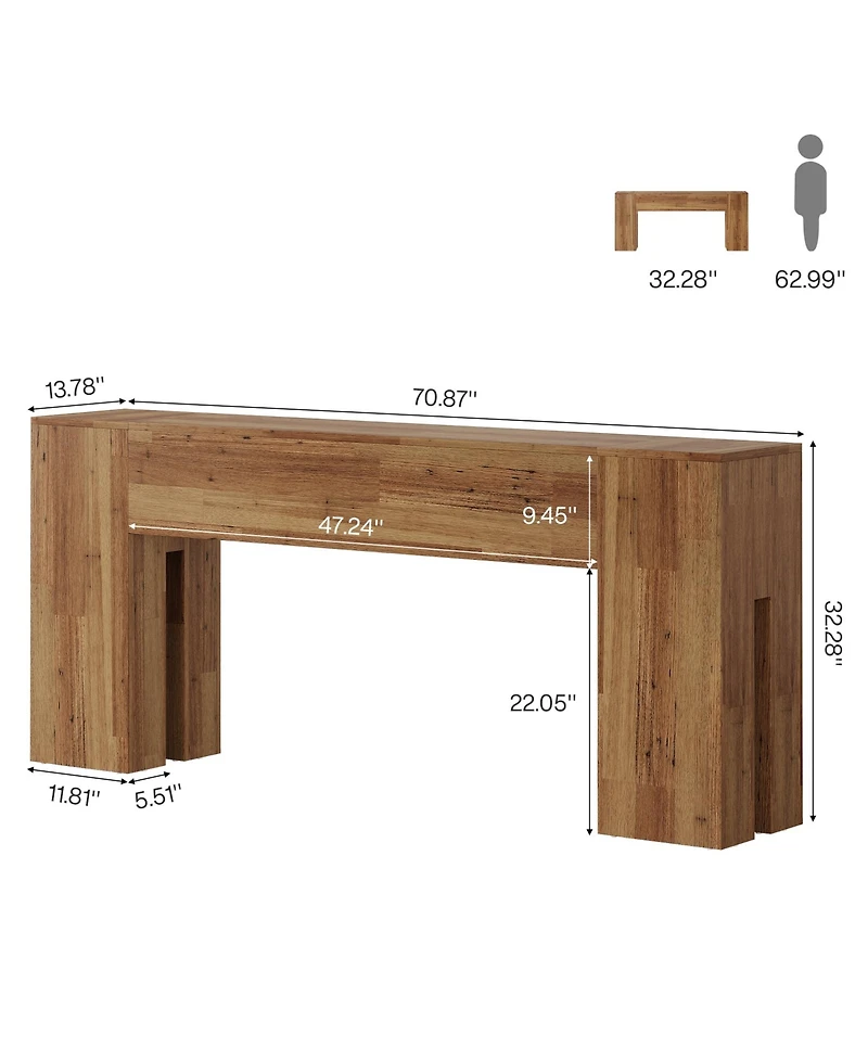 Tribesigns 71-Inch Long Console Table for Entryway, Farmhouse Sofa Console Behind Couch, Entry Table
