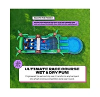 Pop Jump Tropical 28' Obstacle Course with Slide