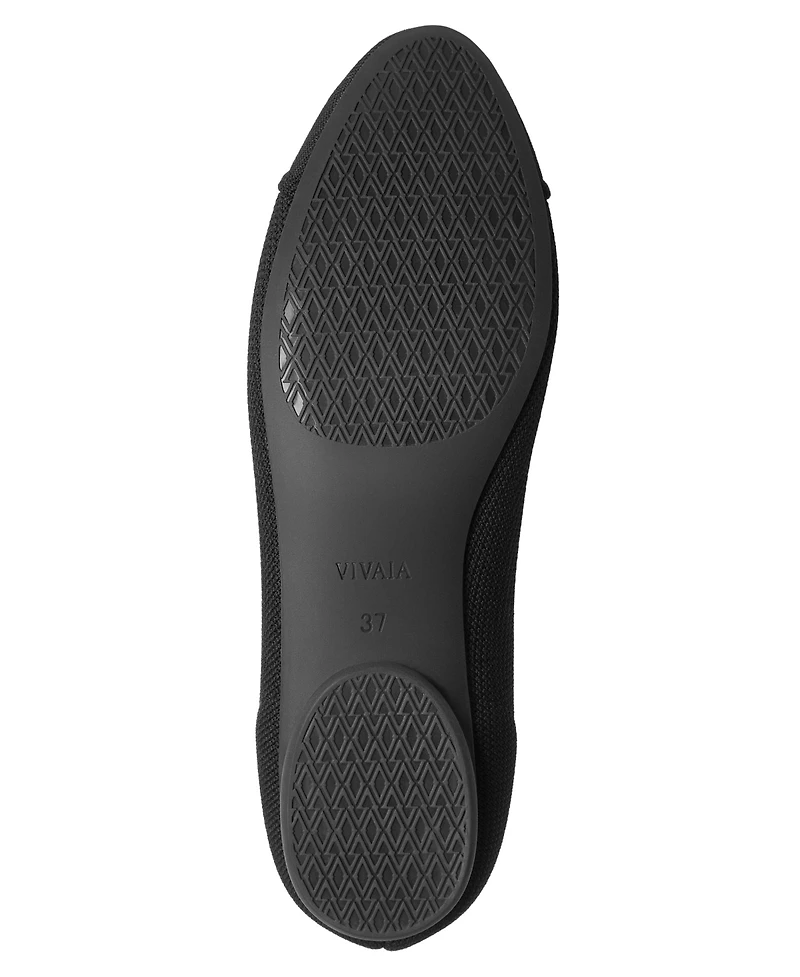 Vivaia Women's Tiana Almond-Toe Bow Flats
