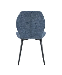 Streamdale 4 Pack Modern Minimalist Smog Fabric Dining Chairs with Metal Legs
