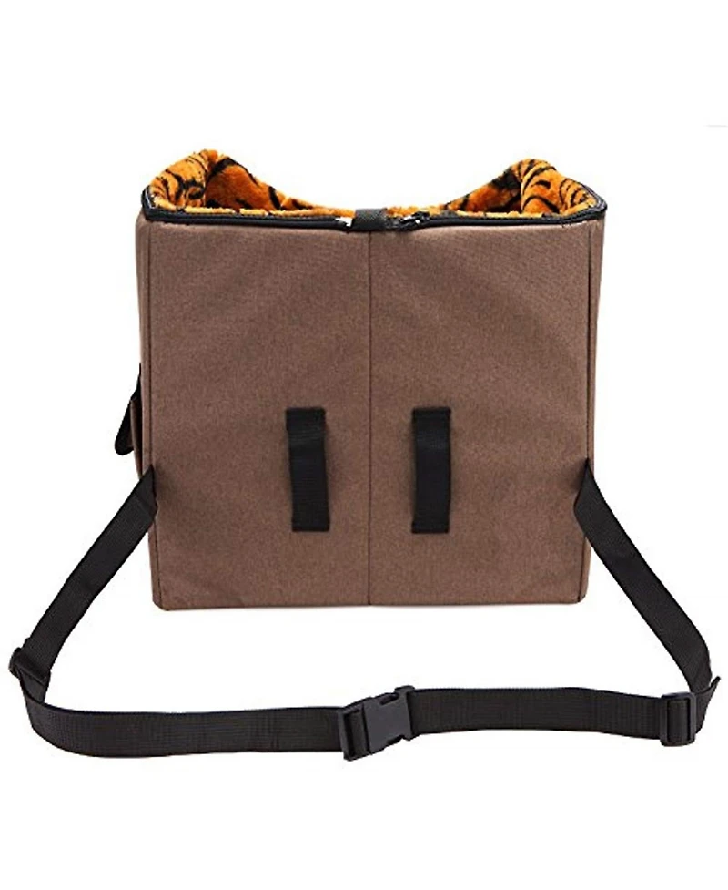 Arf Pets Dog Booster Car Seat with Adjustable Straps Foam Base Tether Strap Plush Washable Lining