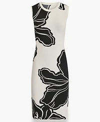 Donna Karan New York Women's Floral Knit Sheath Dress