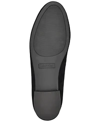 Calvin Klein Women's Cyrie Suede Low Block Heel Ballet Flats