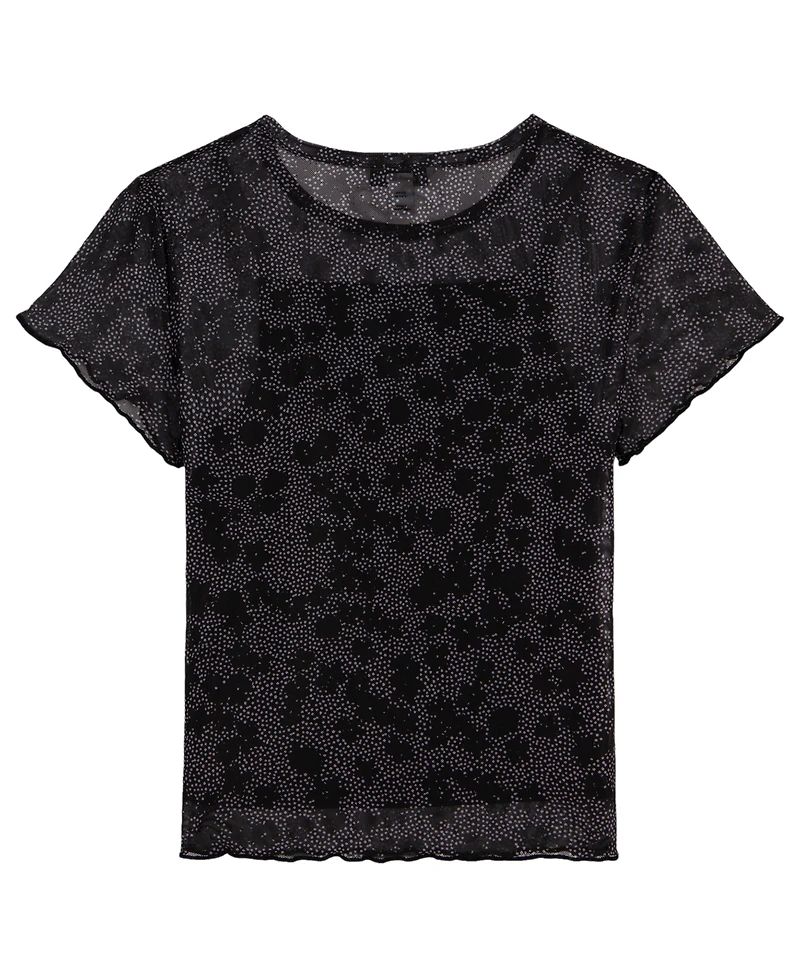 Calvin Klein Girls' 7-16 Short-Sleeve Mesh T-Shirt