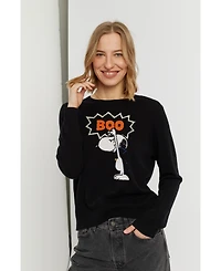Chinti & Parker Women's Wool-Cashmere Snoopy Boo Sweater