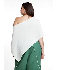Eloquii Women's Knit Capelet Top