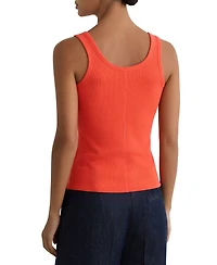 Reiss Women's Violet Scoop Neck Rib Vest