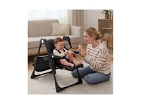 Kinder King BabyKinder Convertible Baby High Chair with Wood Grain Removable Double Tray and Easy Clean Design