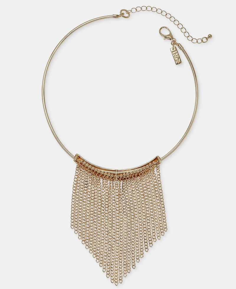 I.n.c. International Concepts Luxe Collar Fringe Structured Statement Necklace, Macy's Exclusive